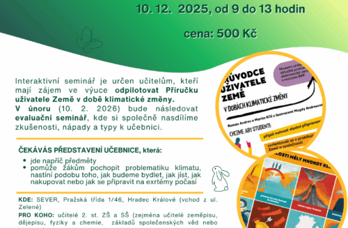 Praktické představení nové učebnice ke změně klimatu - seminář pro učitele